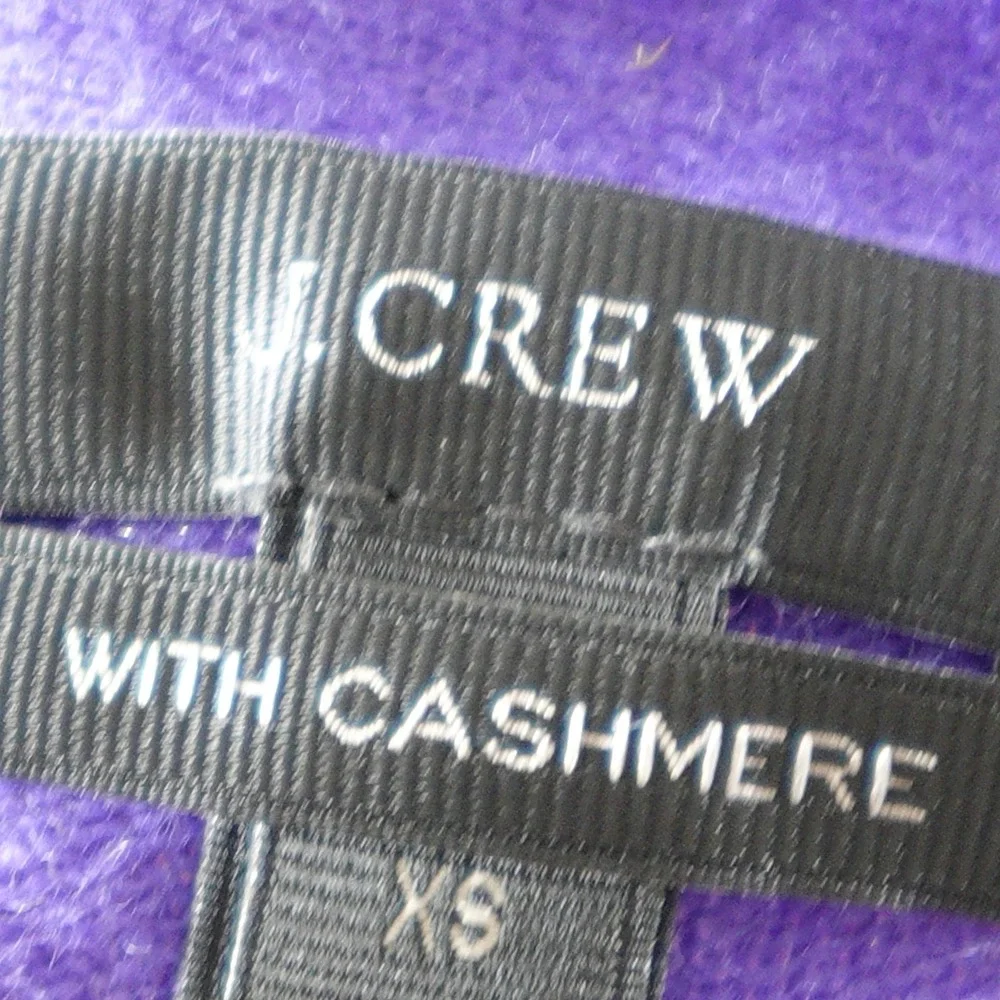 J.Crew Cardigan Women XS Purple Wool Cashmere Blend V-Neck Long Sleeve Button Up